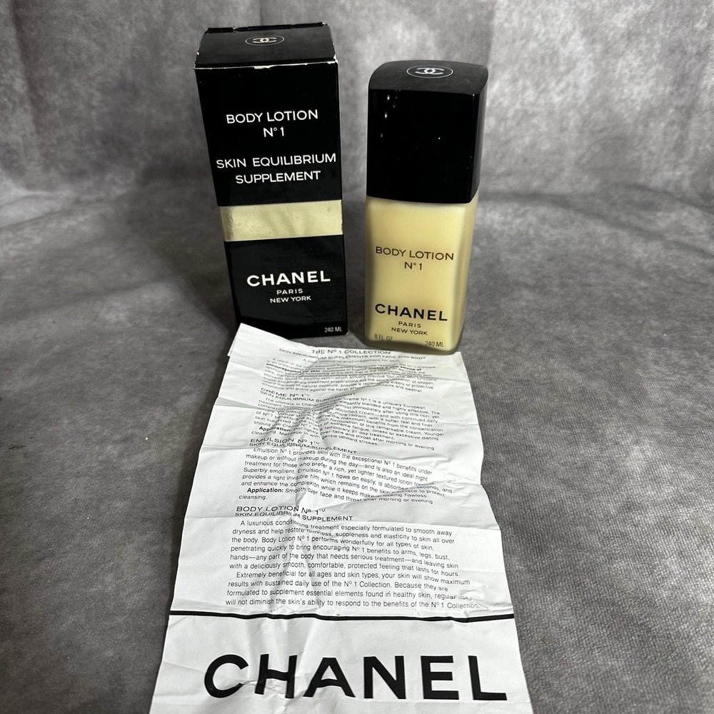 Vintage Chanel No 1 Body Lotion Skin Equilibrium Supplement 8 Fl Oz NIB READ